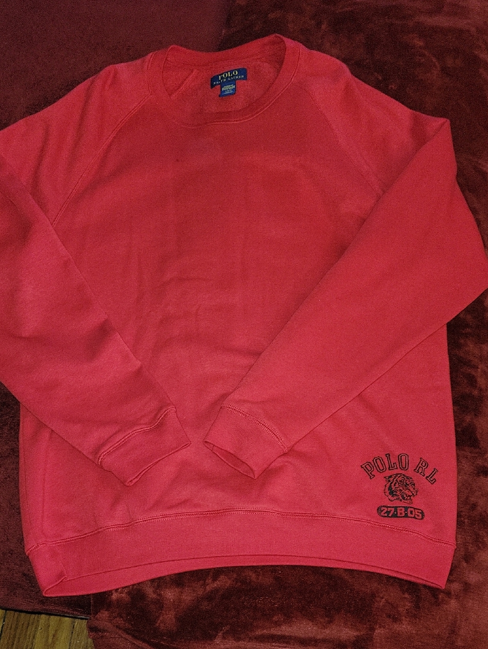 Polo by Ralph Lauren Coral-Red Crewneck Sweatshirt
